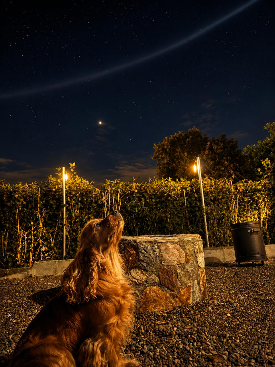 Cielo estrellado sobre el refugio